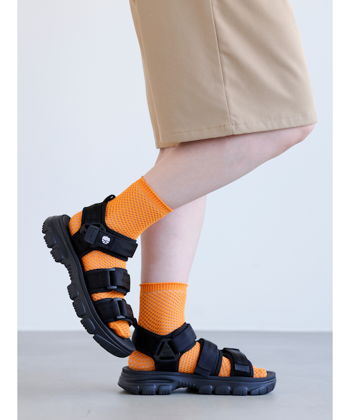 フィッシュネット風オールメッシュショートソックス