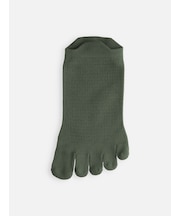 【Tabio MEN】軽い・涼しい・吸水・速乾　足裏までメッシュ五本指スニーカー丈ソックス