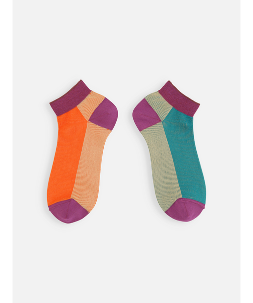 フロント色違いショートソックス