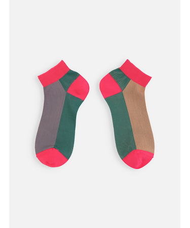 フロント色違いショートソックス