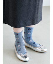 フロートダイヤフラワーソックス