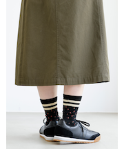 アメリブ花柄ラインソックス