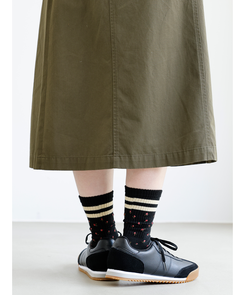 アメリブ花柄ラインソックス