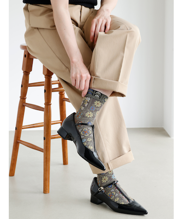 フロートアートブロッキングショートソックス