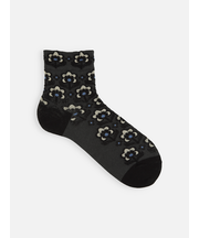 北欧風フラワーフロートショートソックス