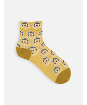 北欧風フラワーフロートショートソックス