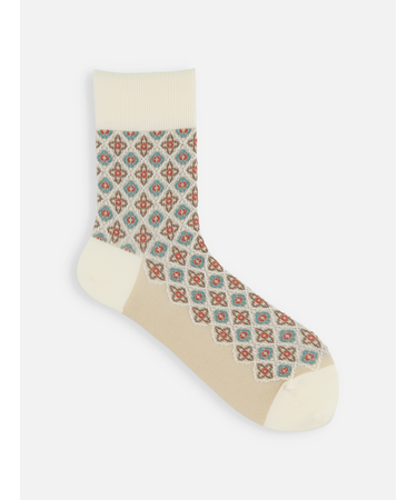 ゴム口ソフトレトロフロートショートソックス