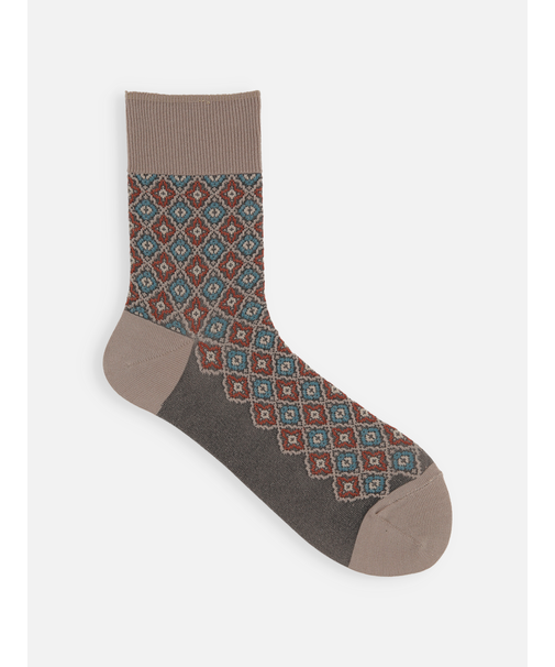 ゴム口ソフトレトロフロートショートソックス