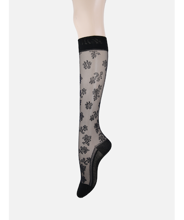 セミシアーレースハイソックス