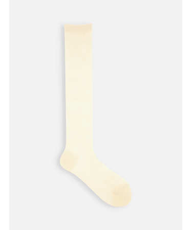 コットンメッシュレースハイソックス