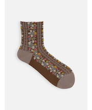 お花とイチゴのフロートショートソックス