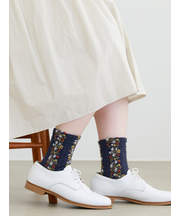 お花とイチゴのフロートショートソックス