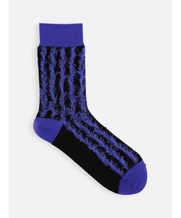 裏出しぼさぼさストライプソックス