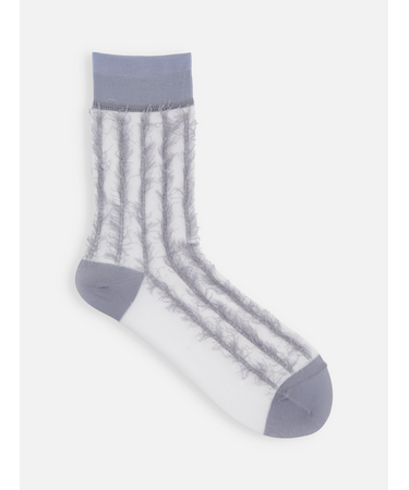 裏出しぼさぼさストライプソックス