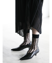 裏出しぼさぼさストライプソックス