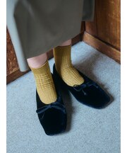 ソリストマナ4×2リブショートソックス