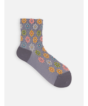 カラフルフラワーフロートショートソックス