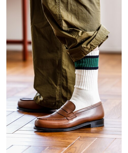【Tabio MEN】サンドイッチラインリブベタソックス