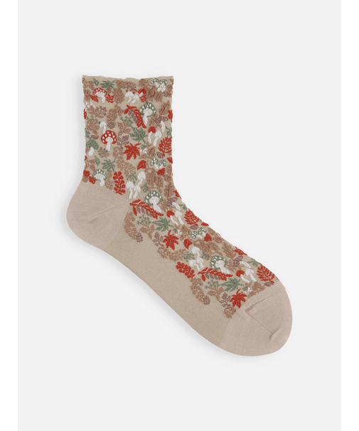 秋の実りフロートショートソックス