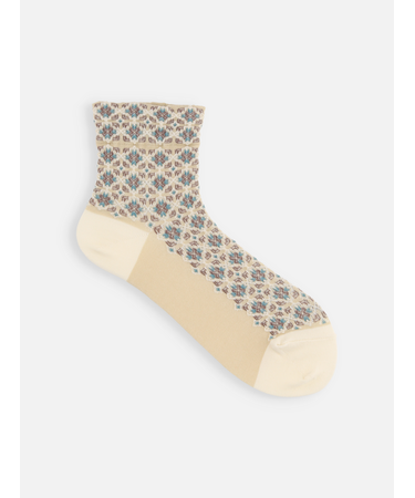 ソフトコットン フロートジオメトリックショートソックス