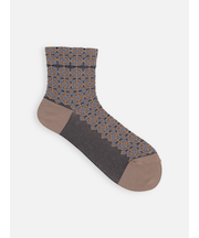 ソフトコットン フロートジオメトリックショートソックス