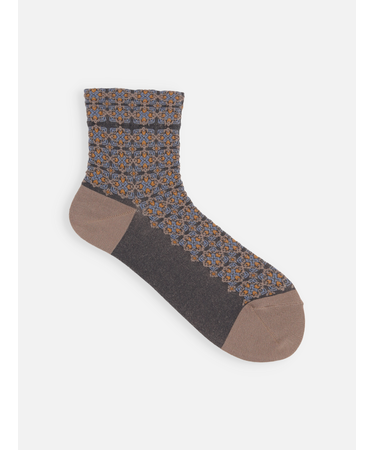 ソフトコットン フロートジオメトリックショートソックス