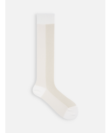 ジャカードラメ切替ハイソックス