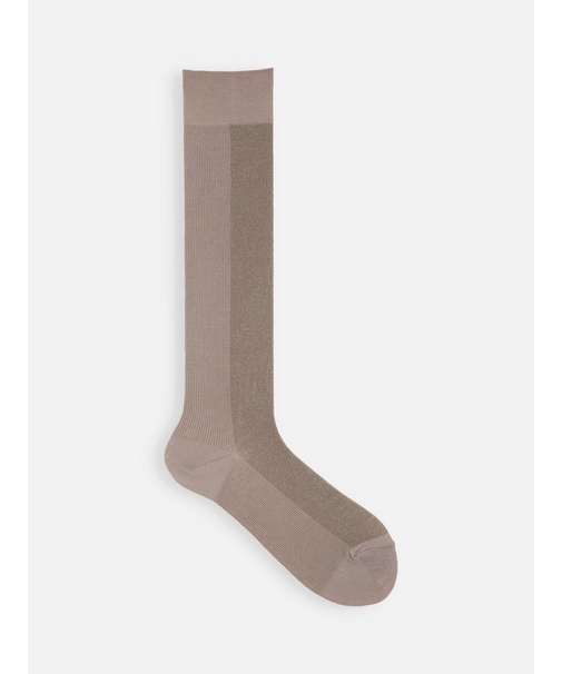 ジャカードラメ切替ハイソックス