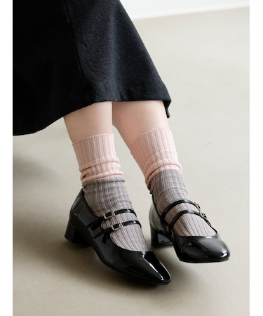 バイカラー2×2リブスリーク