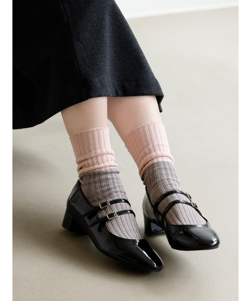 バイカラー2×2リブスリーク