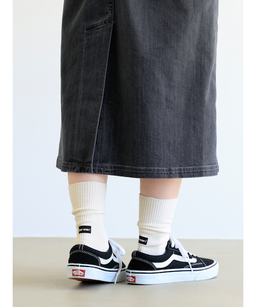 BOX刺繍リブソックス