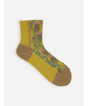 毛混フロントアザミフロートショートソックス