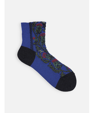 毛混フロントアザミフロートショートソックス