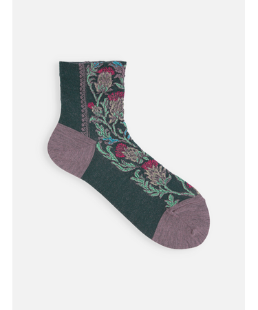 毛混フロントアザミフロートショートソックス