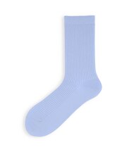 PUREWOOLを楽しむ薄手ベーシックリブミディ丈ソックス