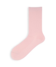 PUREWOOLを楽しむ薄手ベーシックリブミディ丈ソックス