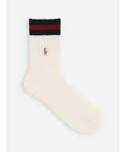 【POLO】マルチポニー刺繍ラインケーブルソックス