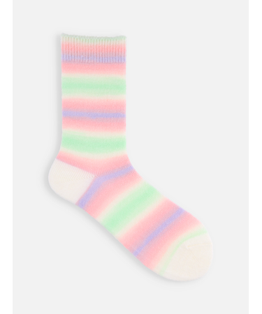 ふわふわグラデボーダーソックス