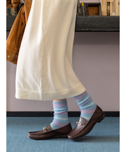 ふわふわグラデボーダーソックス