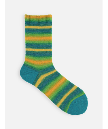 ふわふわグラデボーダーソックス