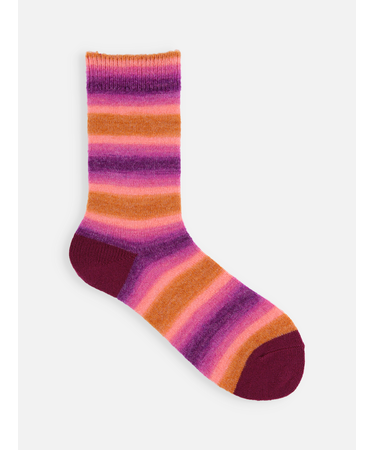 ふわふわグラデボーダーソックス