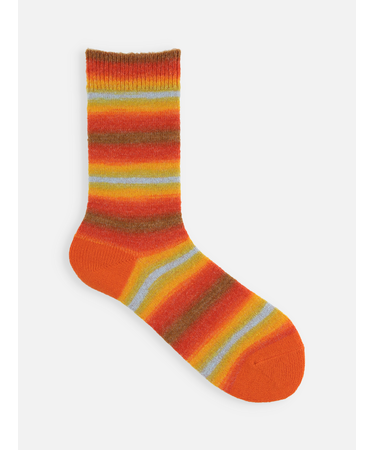 ふわふわグラデボーダーソックス