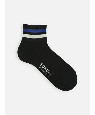 【メンズ】アメリブハイパイル2本ラインショートソックス