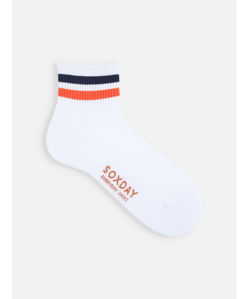 【メンズ】アメリブハイパイル2本ラインショートソックス