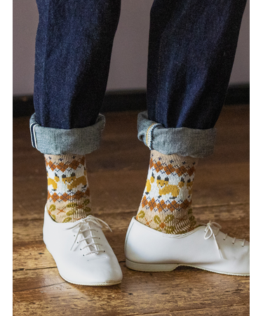 キツネレトロウィンターJQソックス