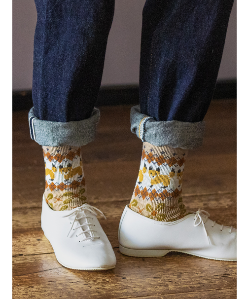 キツネレトロウィンターJQソックス