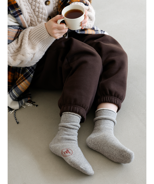 オーガニックコットンスウェットパイルルームソックス