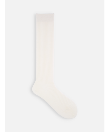 PUREWOOL薄手3×1リブハイソックス