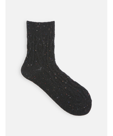 ネップゴム長ケーブルショートソックス