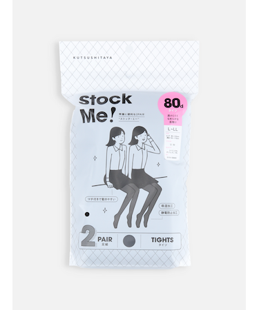 80デニールゾッキタイツ2PAIR L~LLサイズ